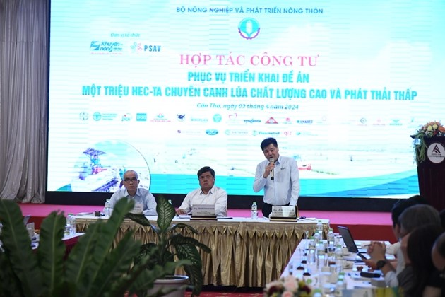 Hội thảo “Hợp tác công tư phục vụ triển khai Đề án một triệu héc-ta chuyên canh lúa chất lượng cao và phát thải thấp”